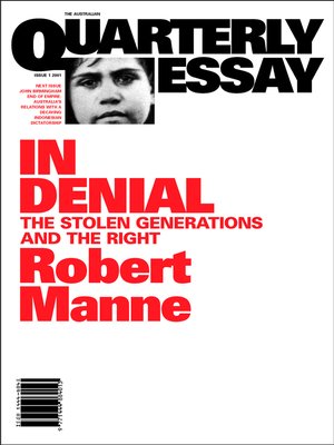cover image of Quarterly Essay 1 In Denial